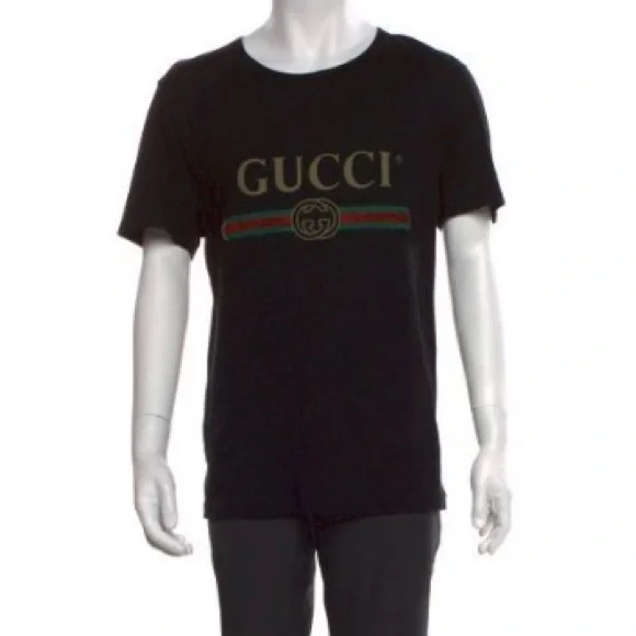 Gucci Men’s Black Tee with Iconic Logo sz. S (Authentic) - Picture 1 of 4